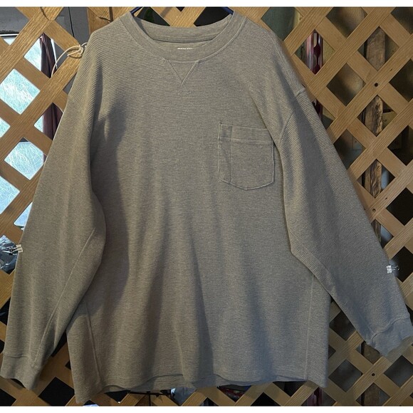 DULUTH Trading Co. Gray Waffle Knit Thermal Long Sleeved Men's Shirt 3XL - Picture 1 of 6